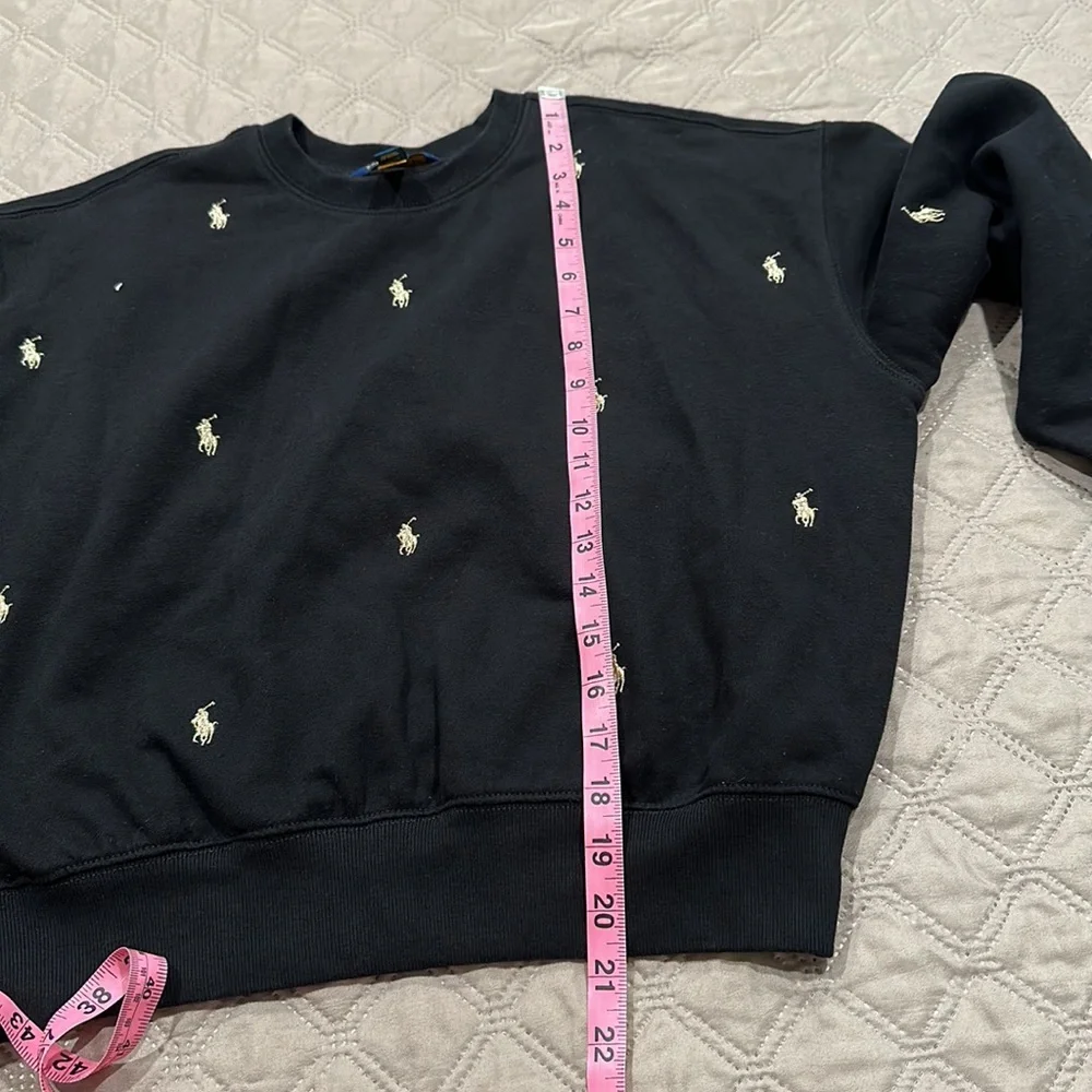 Big Girls Polo Pony Fleece Sweatshirt. - Picture 7 of 9